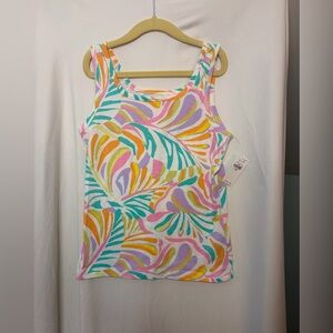 NWT Old Navy Multicolor Tropical Print Girls Tank Top Size M (8)